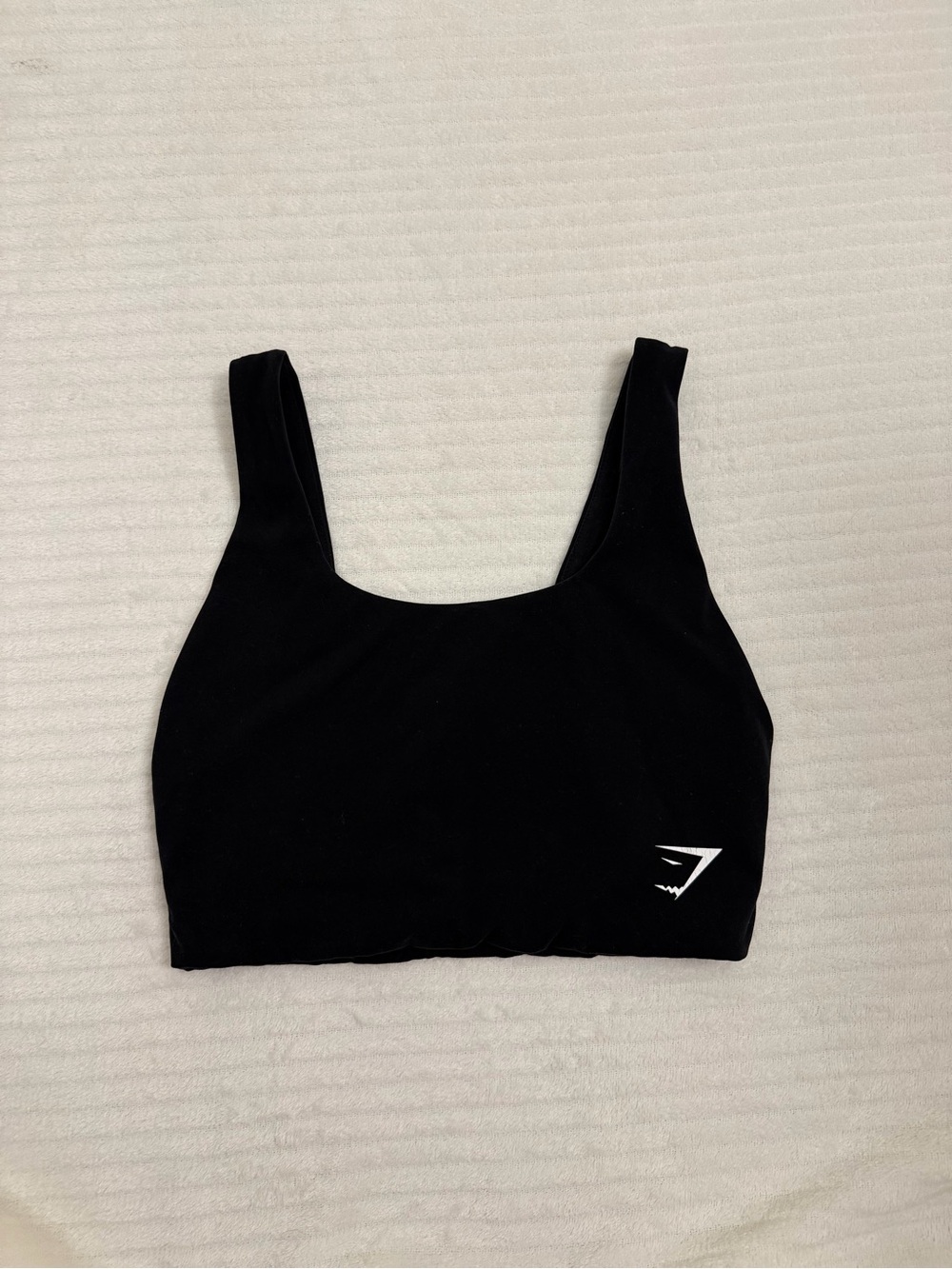 Gymshark Black Square Neck Sports Bra with Logo